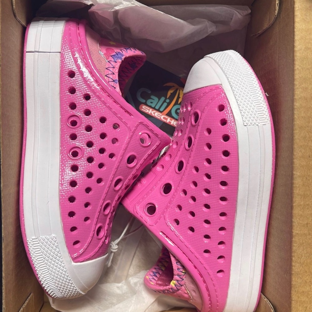 Skechers Guzman Steps Pink Native Shoes Dupe